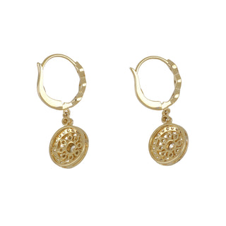 Estate 18K Gold Diamond Drop Earrings