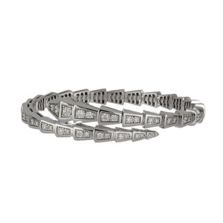 Estate 18K White Gold Bulgari Serpenti Bracelet with Diamonds