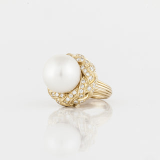 Vintage/Estate 18K Gold South Sea Pearl Other with Diamonds