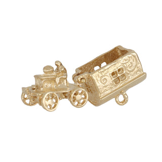 Mid-Century 14K Gold Carriage Charm