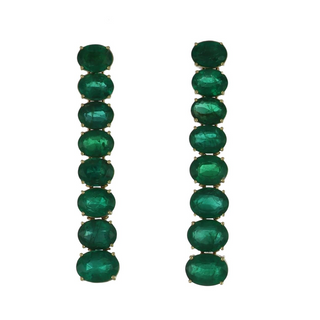 Tenenbaum Workshop 18K Gold Emeralds Multi Drop Earrings