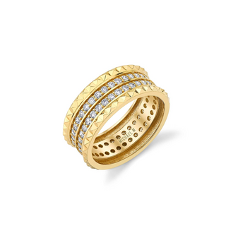 Michael M 14K Gold Round Cut Diamond Eternity Band