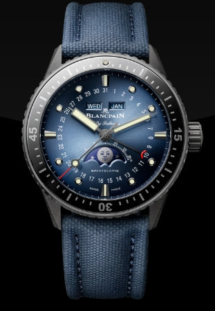 Blancpain Fifty Fathoms Bathyscaphe Quantieme Complete Phases de Lune Watch