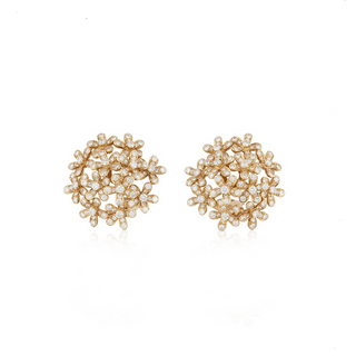 VCA 18K Gold Diamonds Clip Earrings