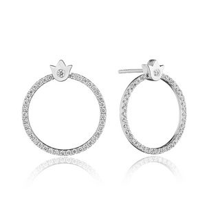 Verragio 18K White Gold Diamond Drop Earrings