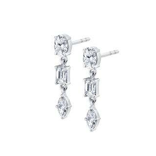 Michael M 18K White Gold Diamond Drop Earrings