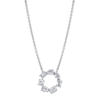 Michael M 18K White Gold Diamond Pendant Necklace