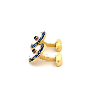 Vintage/Estate 18K Gold Sapphires Cufflinks