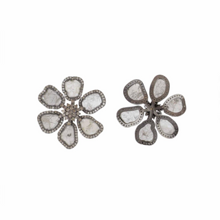 Tenenbaum Collection Sterling Silver Diamond Stud Earrings