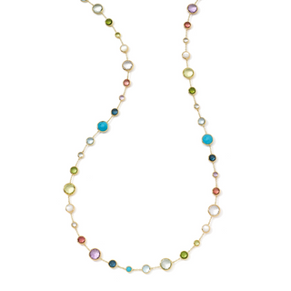 Ippolita 18K Gold Mother Of Pearl Station Necklace with Citrine