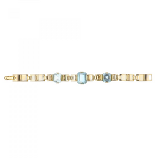 14K Gold Aquas Link Bracelet