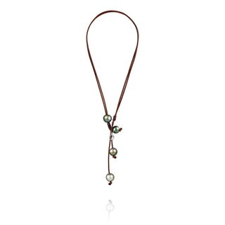 Vincent Peach Tahitian Pearl Lariat Necklace