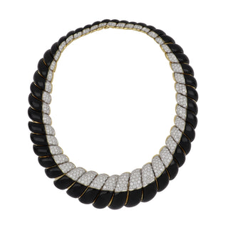 David Webb Two-Tone Gold & Platinum Diamonds Collar Necklace