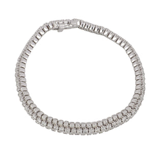 Estate 14K White Gold Diamond Line Bracelet