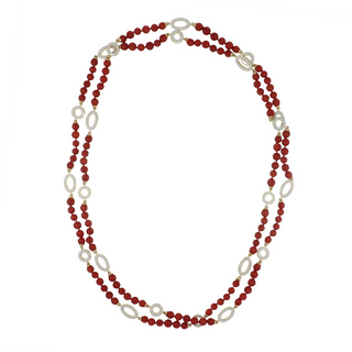 Aletto Brothers 18K Gold Coral Bead Necklace