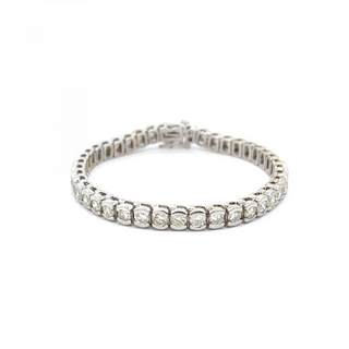 Estate 14K Gold Diamonds Line Bracelet