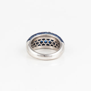 White Platinum Sapphires Dome Ring