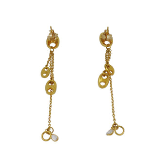 Vincent Peach 14K Gold Dorado Multi Drop Earrings with Diamonds