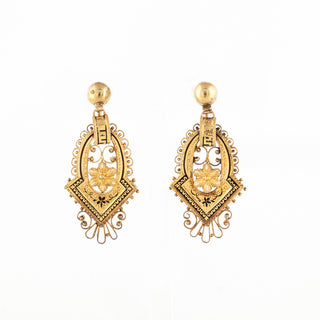 Vct 14K Gold Drop Earrings