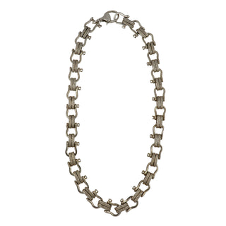 Vincent Peach Sterling Silver Link Necklace