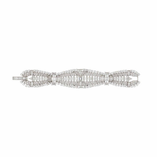 Vintage/Estate White Platinum Diamonds Link Bracelet