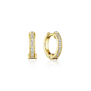 Verragio 18K Gold Diamond Huggie Earrings