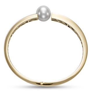 Mastoloni 14K Gold Freshwater Pearl Cuff Bracelet