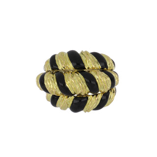 Vintage David Webb 18K Gold Swirl Ring