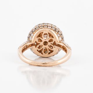 Vintage/Estate 14K Rose Gold Diamonds Dome Ring