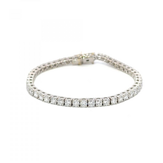 Vintage/Estate 18K White Gold Diamonds Line Bracelet