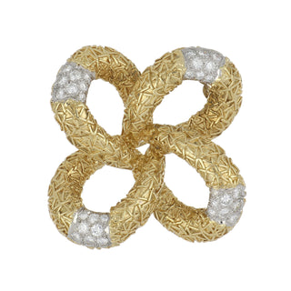 Van Cleef & Arpels Two-Tone G&PT Diamonds Pin