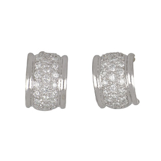 Tenenbaum Workshop 18K White Gold Diamonds Hoop Earrings