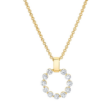 Load image into Gallery viewer, Michael M 14K Gold Round Cut Diamond Pendant Necklace
