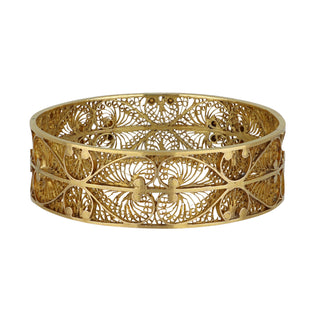 Edwardian 22K Gold Cannetille Bangle Bracelet