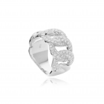 Tenenbaum Collection 18K White Gold Round Brilliant-Cut Diamonds Half Band