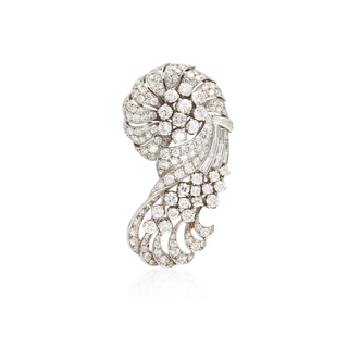 White Platinum Diamond Brooch