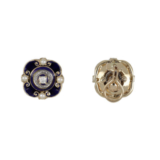 Art Deco Gold & Platinum South Sea Pearl Clip Earrings