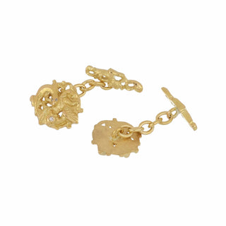 Vintage/Estate 18K Gold Diamonds Cufflinks