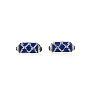 Deakin & Francis Sterling Silver Sapphires Cufflinks