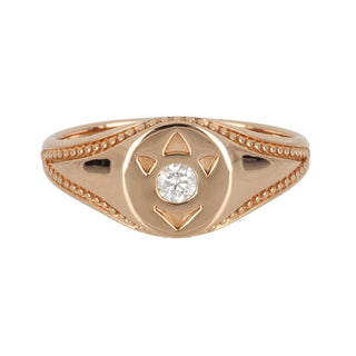 Verragio 18K Rose Gold Diamond Signet Ring