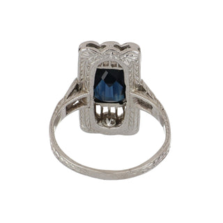 Vintage/Estate White Platinum Sapphire Other with Diamonds