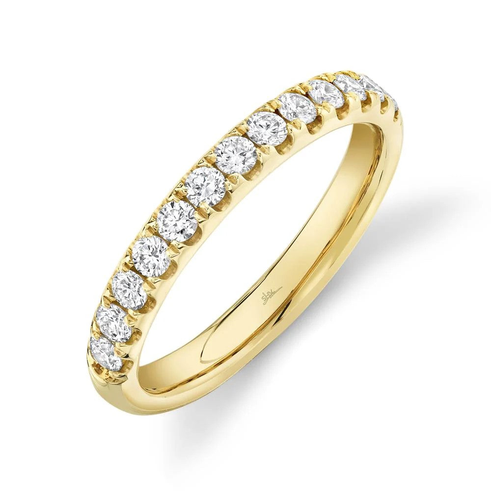 Shy Creation 14K Gold Diamond Half Band