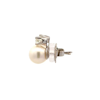 Vintage/Estate White 14K Gold Akoya Pearl Drop Earrings with Pearls