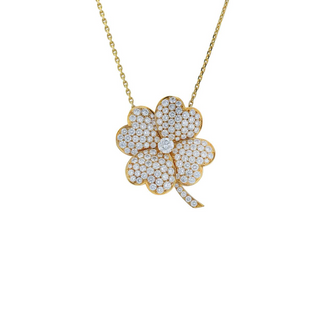 VCA 18K Gold Diamond Pendant Necklace with Diamonds