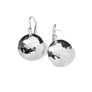 Ippolita Sterling Silver Classico Dome Disc Drop Earrings with Diamonds