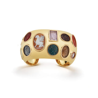 Seaman Schepps 18K Gold Intaglio Cuff