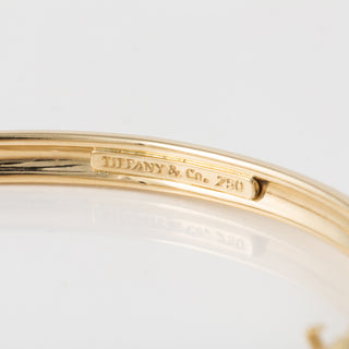 Estate Tiffany & Co. 18K Gold Diamonds Bangle Bracelet