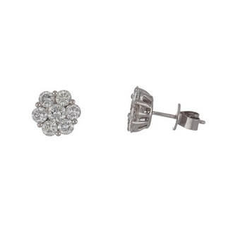 Tenenbaum Collection 18K White Gold Diamonds Stud Earrings