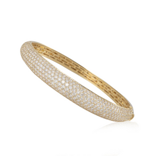 Tiffany & Co. 18K Gold Diamonds Bangle Bracelet