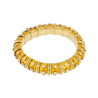 Tiffany & Co. 18K Gold Diamonds Link Bracelet